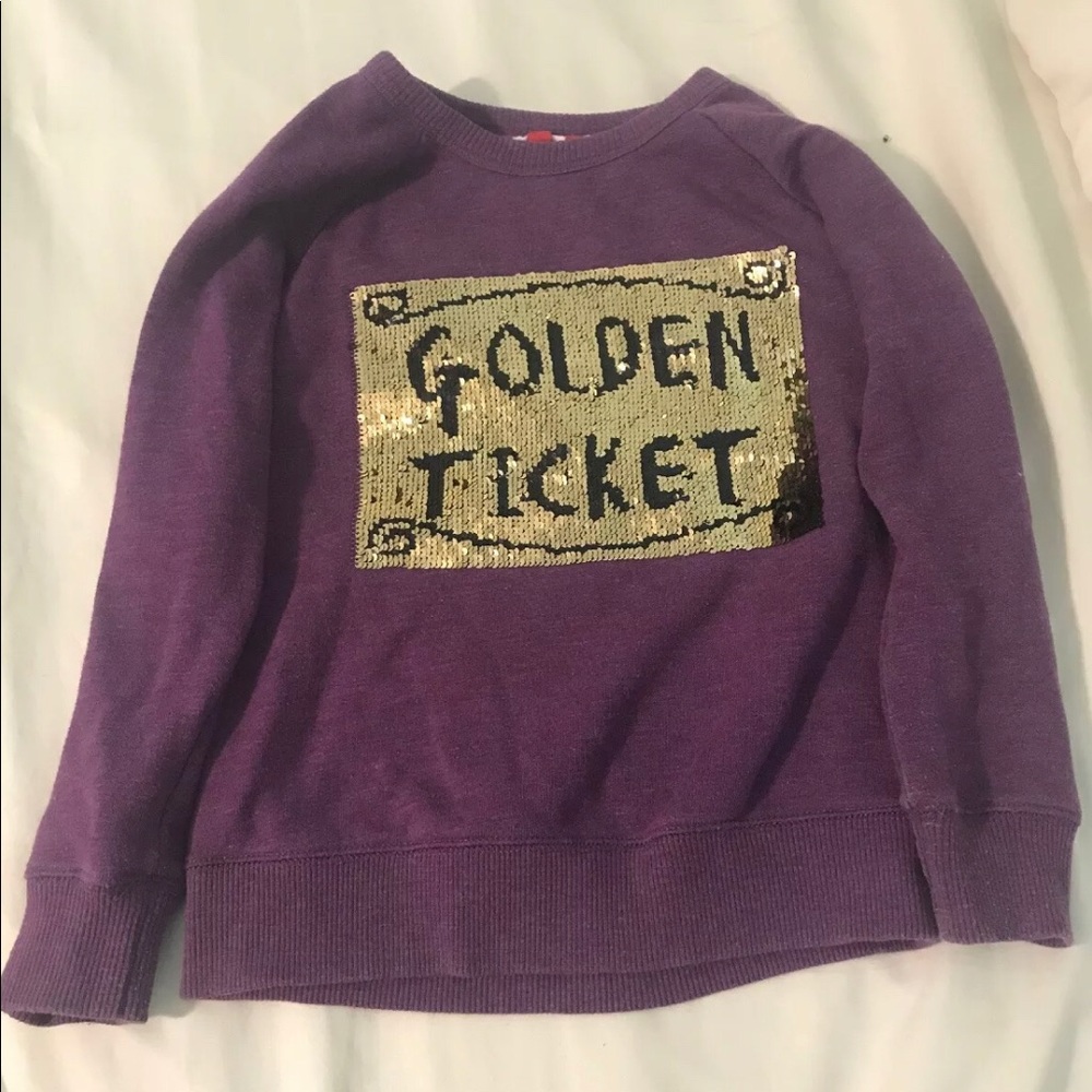 Mini Boden Golden Ticket Sweatshirt 4/5 Year Dahl